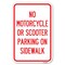 Signmission No Motorcycle or Scooter Parking on Sidewalk Heavy-Gauge Aluminum Sign, 12" x 18", A-1218-23840 A-1218-23840 - alternate 1